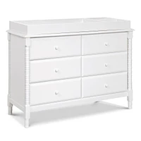 Jenny Lind Spindle 6-Drawer Dresser - White
