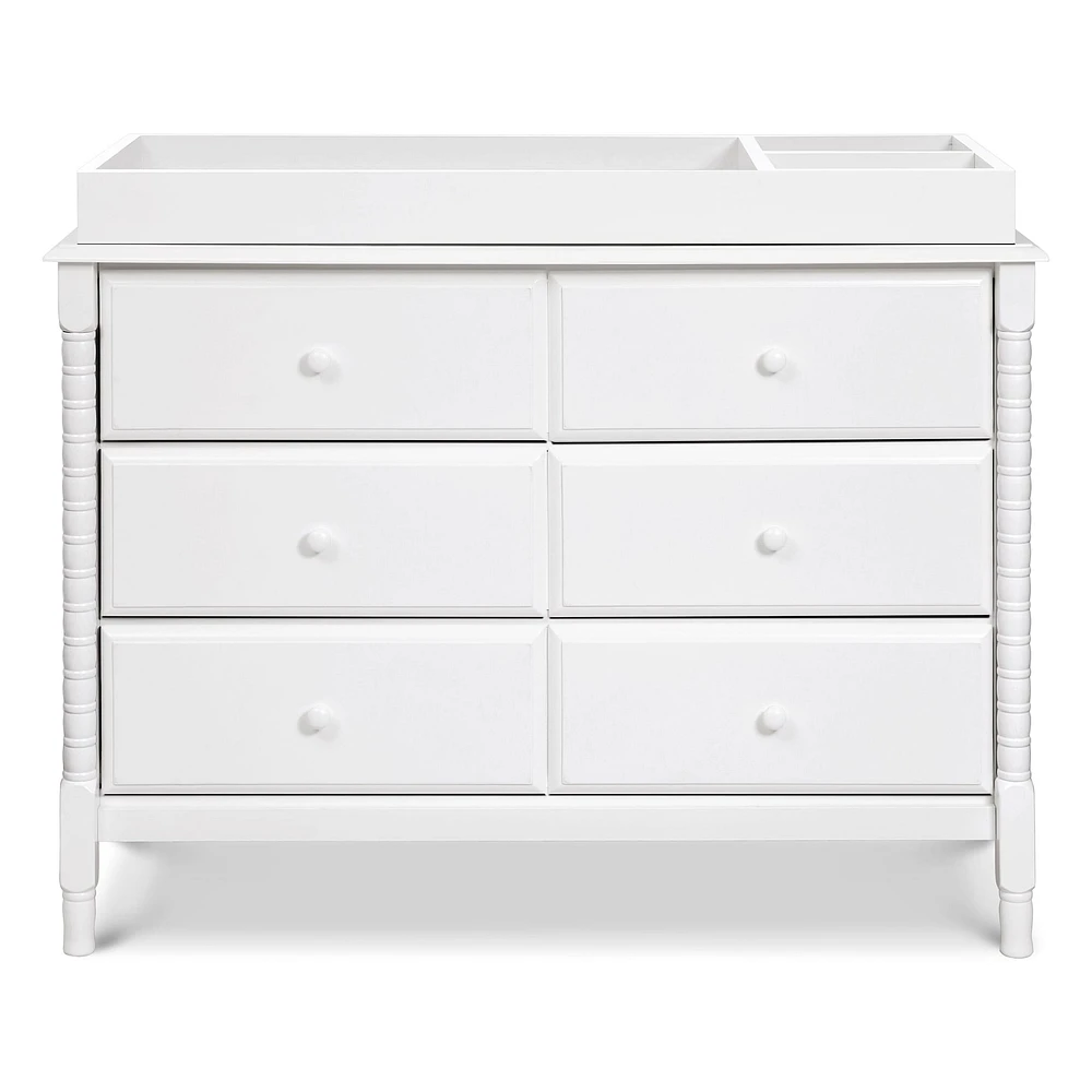 Jenny Lind Spindle 6-Drawer Dresser - White