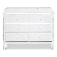 Jenny Lind Spindle 6-Drawer Dresser - White