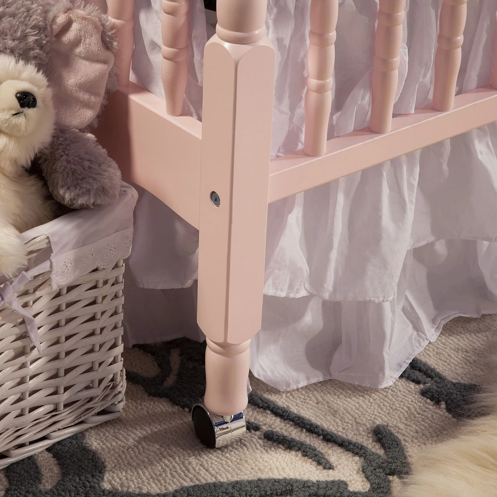Jenny Lind 3-in-1 Convertible Crib - Blush Pink