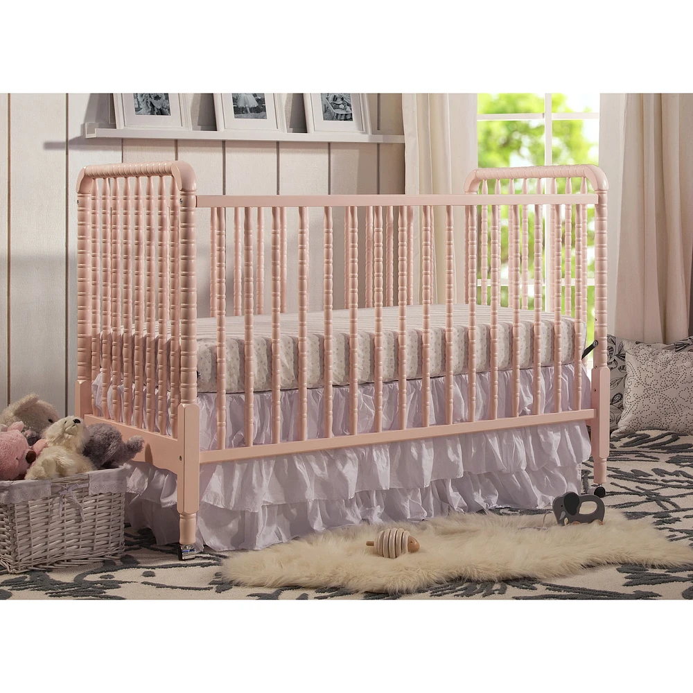 Jenny Lind 3-in-1 Convertible Crib - Blush Pink
