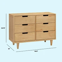 Marley 6-Drawer Double Dresser - Honey