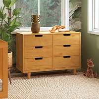 Marley 6-Drawer Double Dresser - Honey