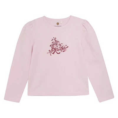 T-shirt Rose 3-8ans