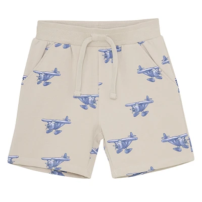 Plane Print Shorts 2-10
