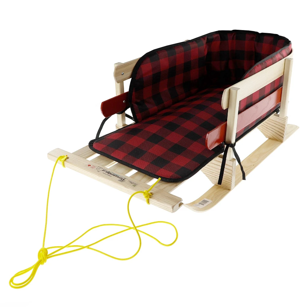 Wooden Sleigh XL with Pad Cover