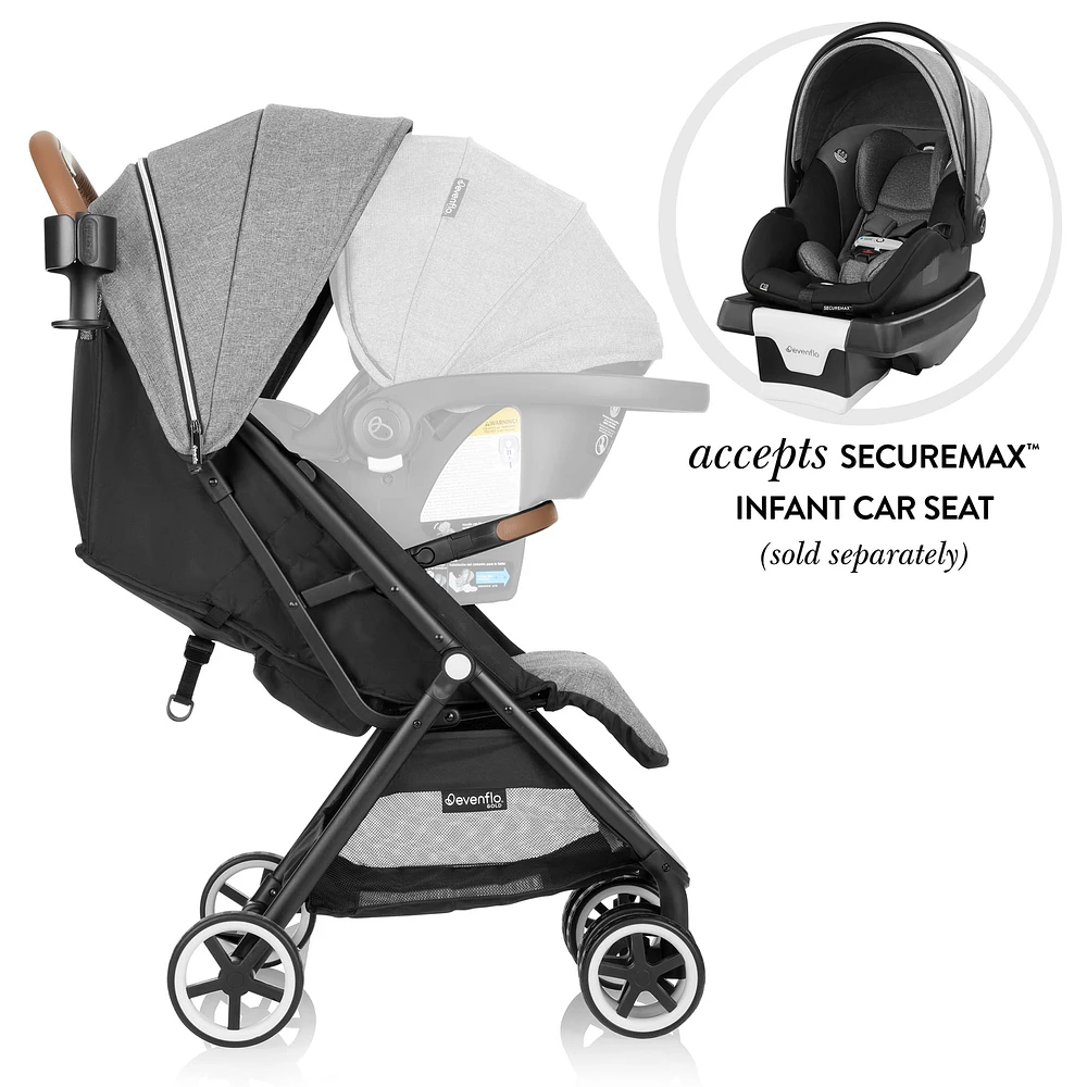 GOLD Otto Self-Folding Lightweight Travel Stroller - Moonstone Gray