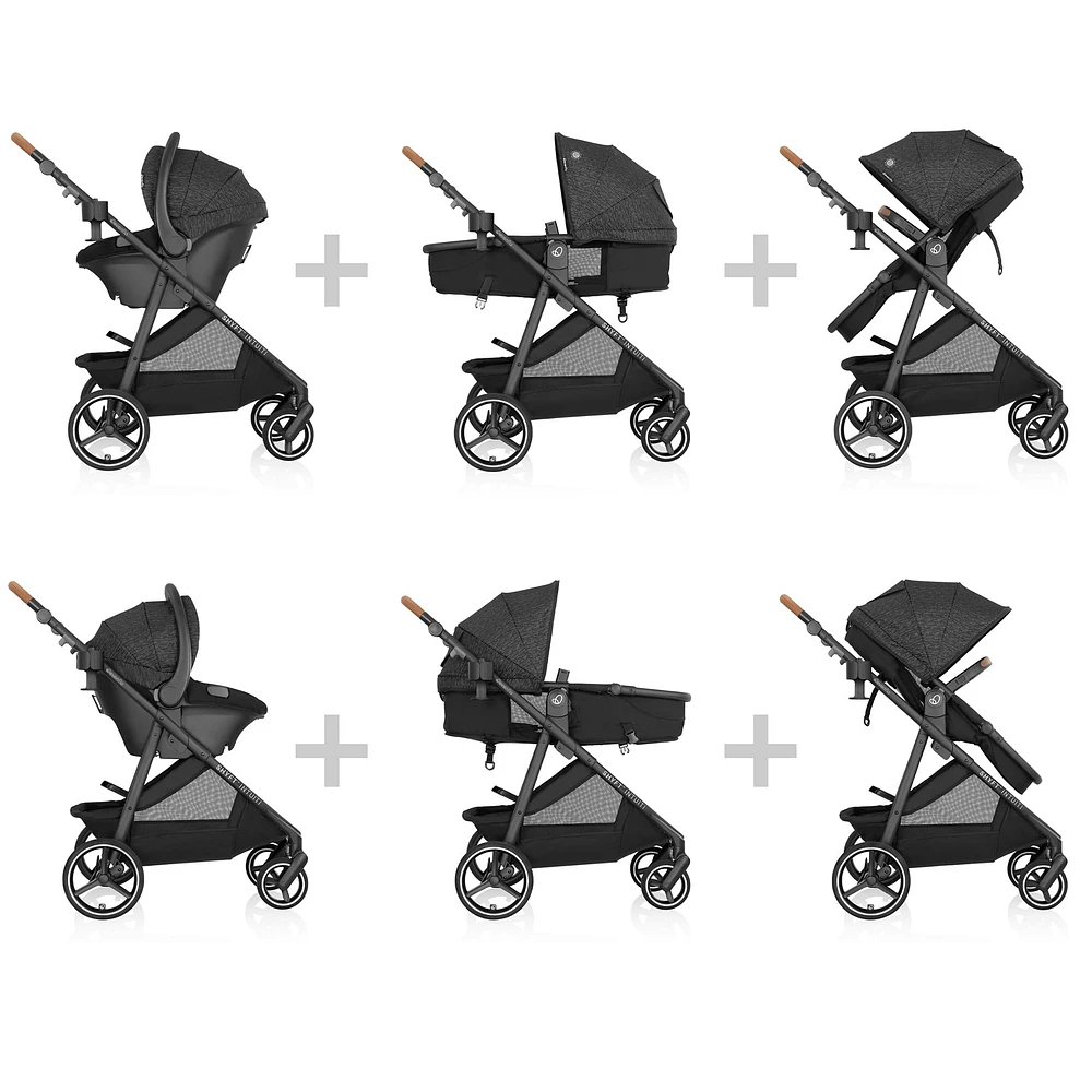 Shyft Intuiti Travel System with Revolve180 LiteMax NXT Car Seat - Black