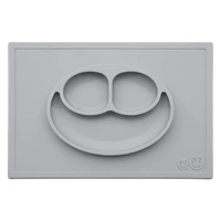 Napperon Assiette Antidérapant Happy Mat - Gris