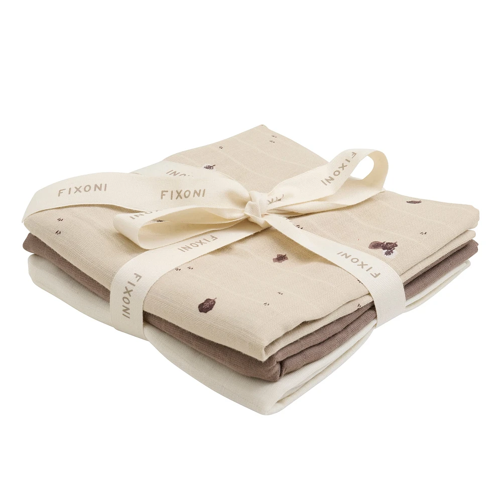 Trio Mousselines - Beige/Café/Ivoire