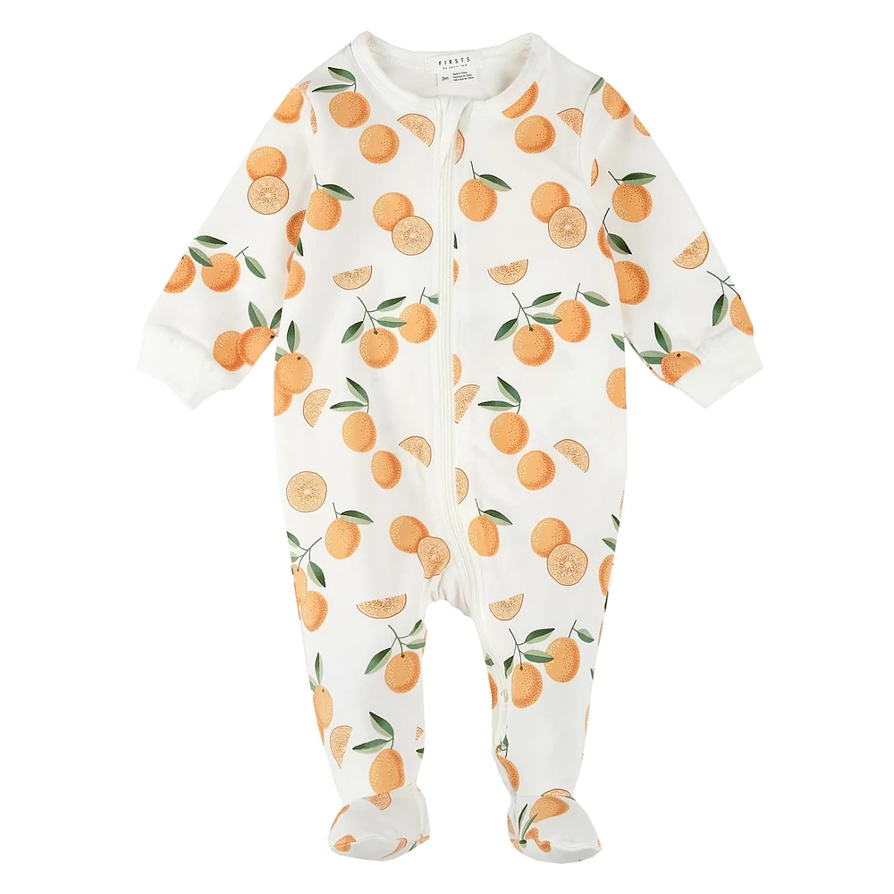 Pyjama Imprimée Oranges 0-12mois