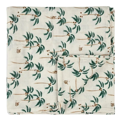 Palm Tree Muslin Swaddle