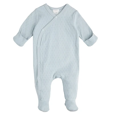 Pyjama Pointelle Bleu 0-9mois