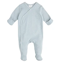 Pyjama Pointelle Bleu 0-9mois