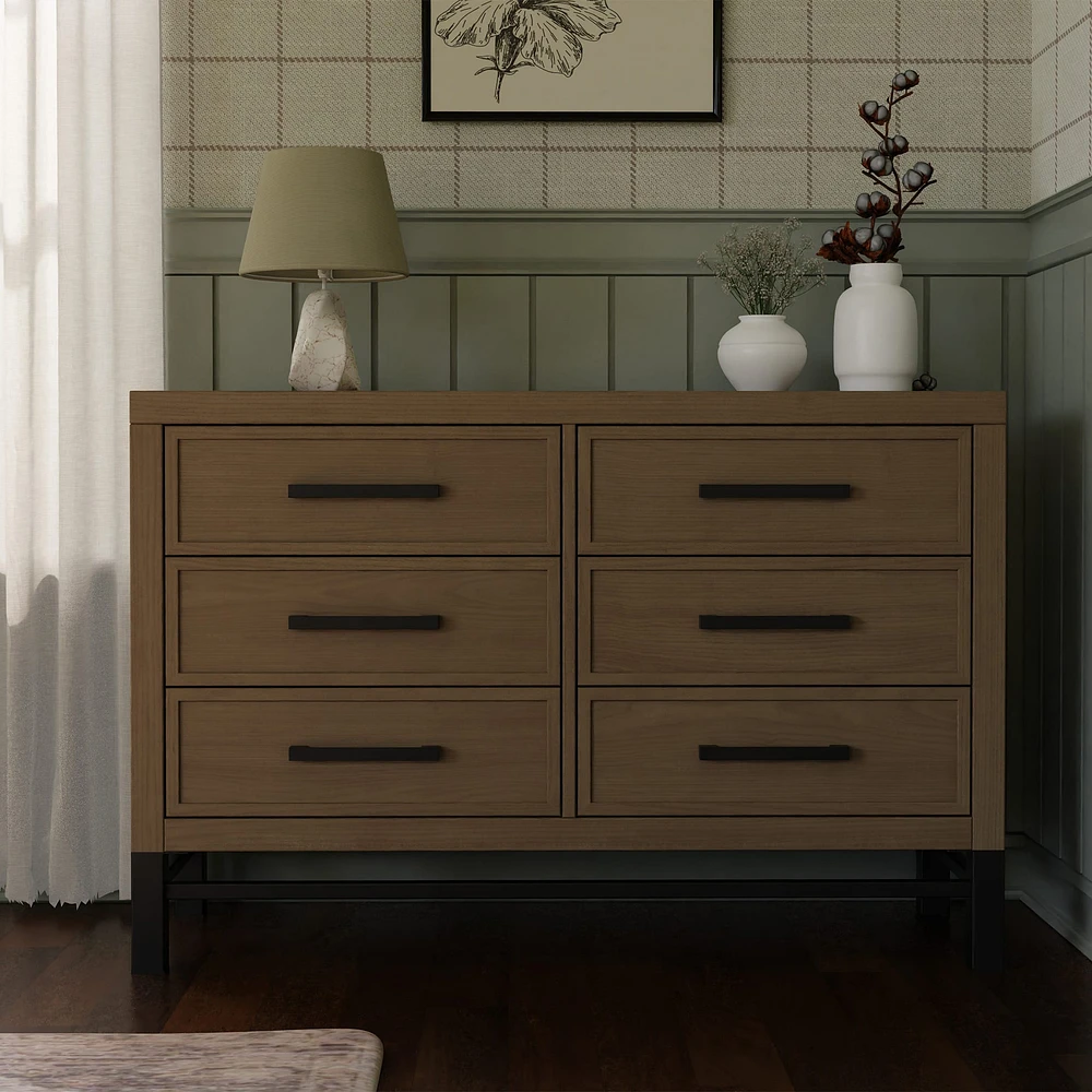 Newbern 6-Drawer Assembled Dresser - Driftwood