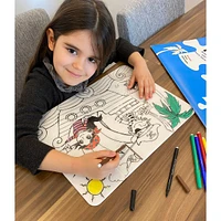 Casse-tête à Colorier et Crayons Lavables - Dinosaures