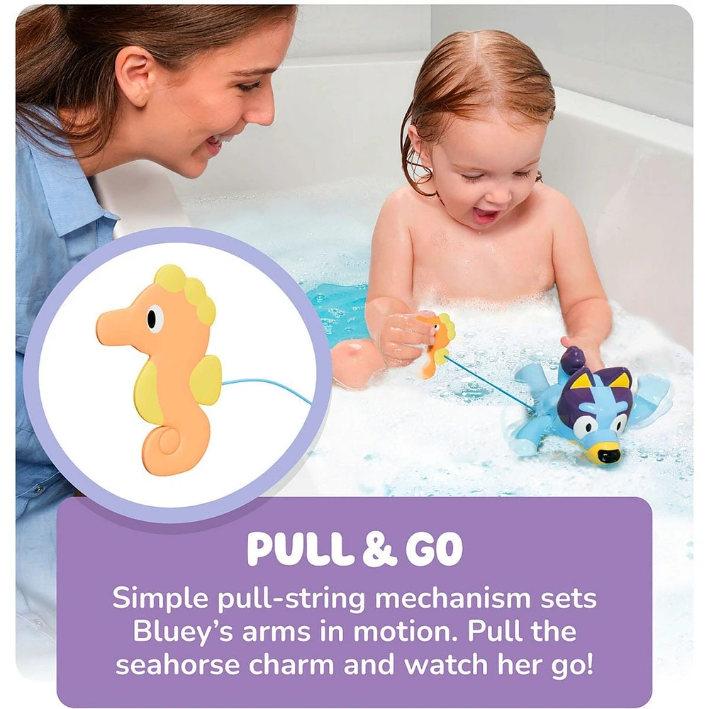 Toomies Swimming Bluey Bath Toy with Seahorse