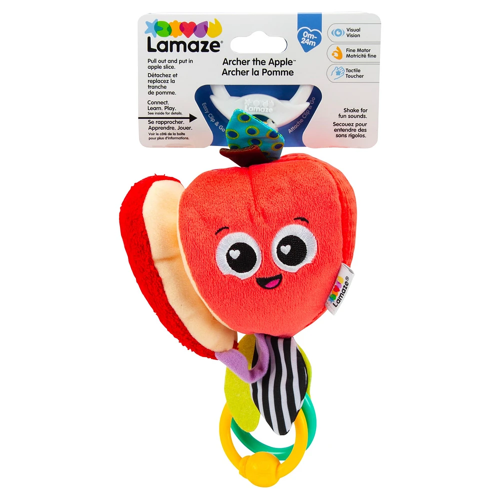 Archer the Apple Clip & Go Baby Toy