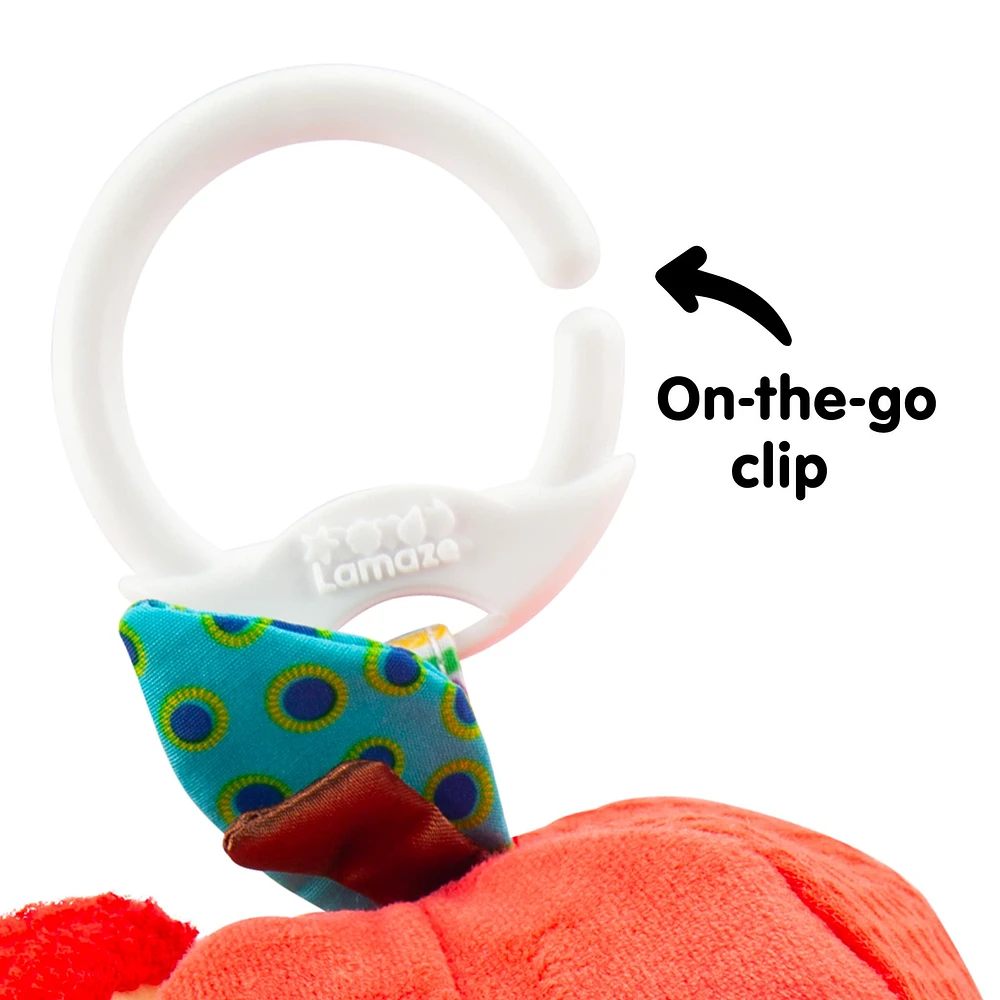 Archer the Apple Clip & Go Baby Toy