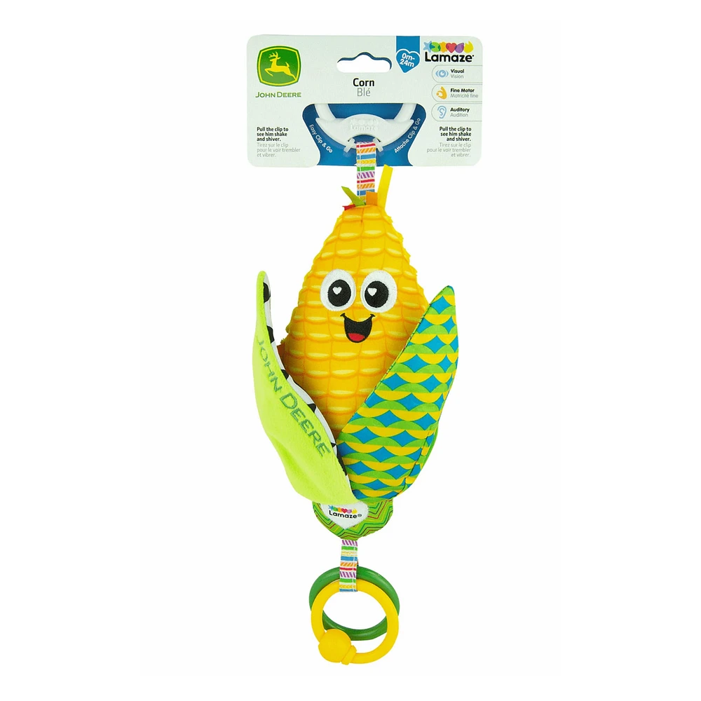 John Deere Clip & Go - Corn E. Cobb™ Baby Toy