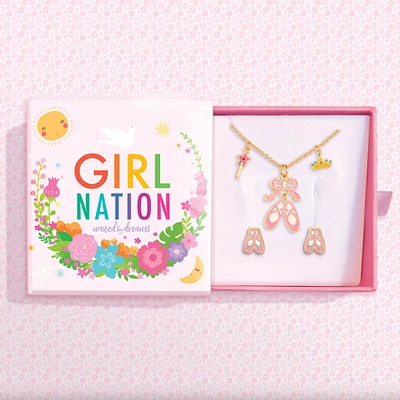Coffret Cadeau Collier et Boucles d'oreilles de fantaisie