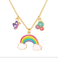 Coffret Cadeau Collier et Boucles d'oreilles de fantaisie - Arc-en-ciel
