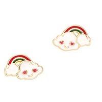 Coffret Cadeau Collier et Boucles d'oreilles de fantaisie - Arc-en-ciel