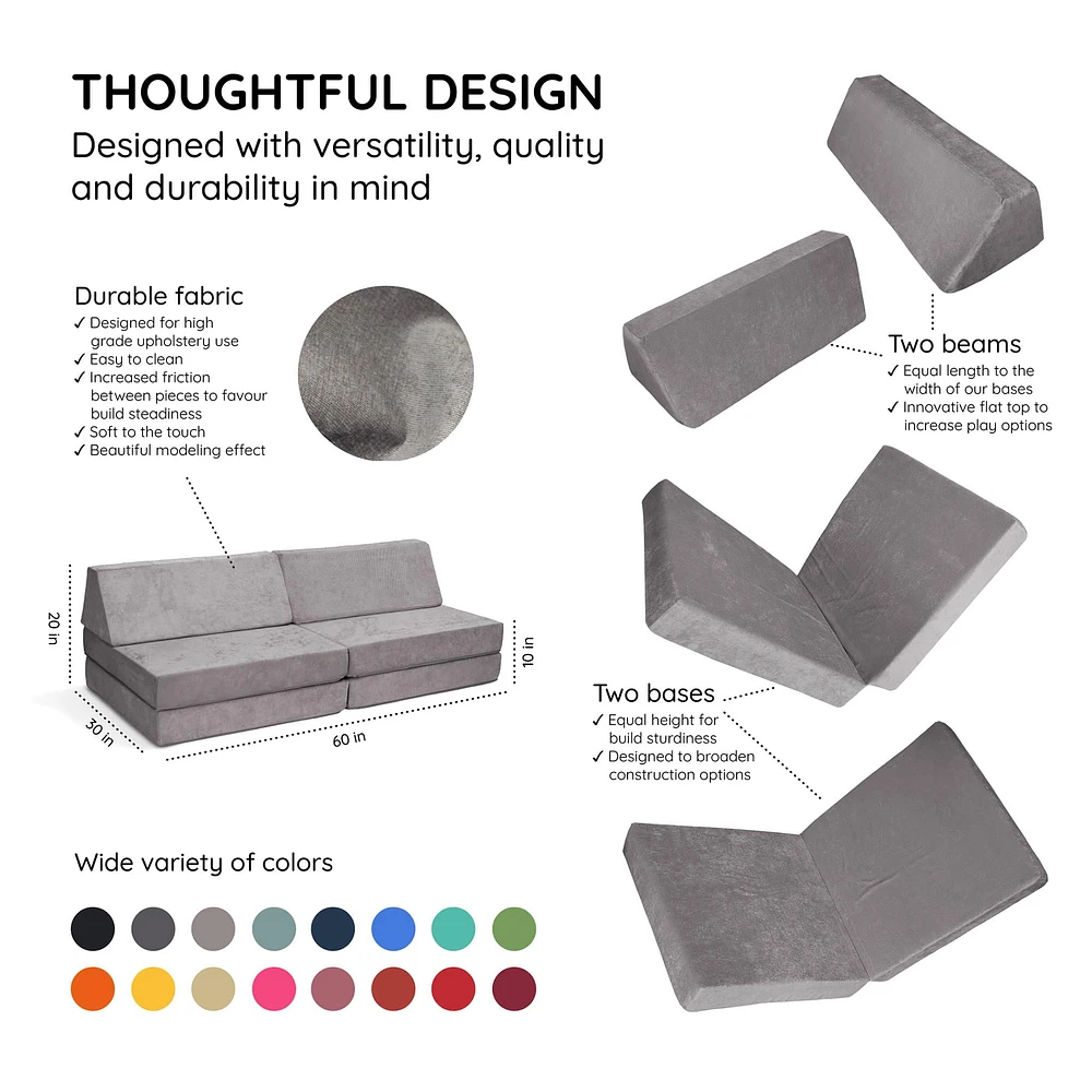 Complete Modular Sofa - Rhino Tango
