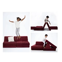 Half Modular Sofa - Cranberry Rain