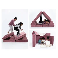 Half Modular Sofa - Rose Blush