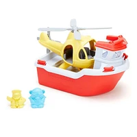 Rescue Boat And Helicopter