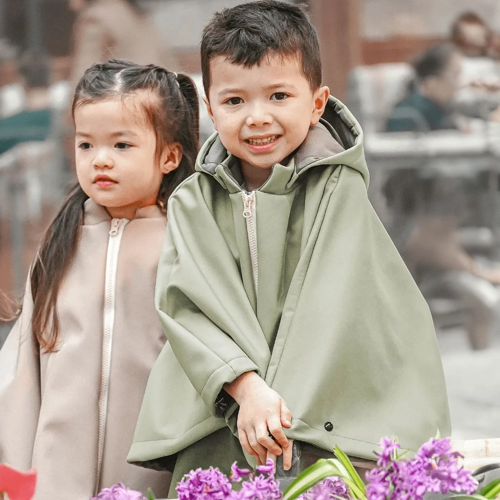 Housse Mi-Saison Poncho 3-en-1 - Pistache
