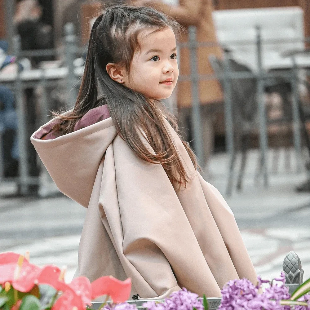 3-in-1 Mid-season Car Seat Cover / Poncho - Plum