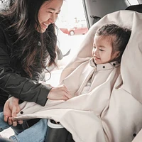 3-in-1 Mid-season Car Seat Cover / Poncho - Plum