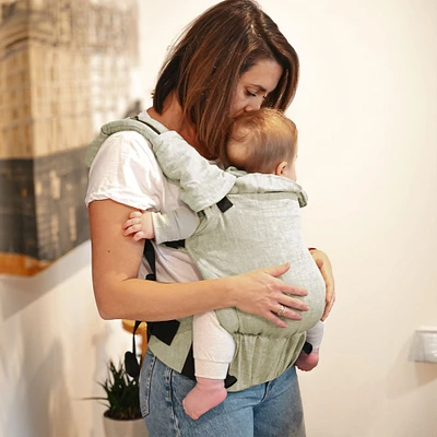 Porte-Bébé en Lin 3 Positions - Menthe