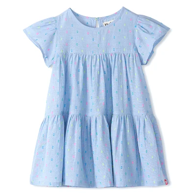 Cake Puff Chambray Dress 3-24m