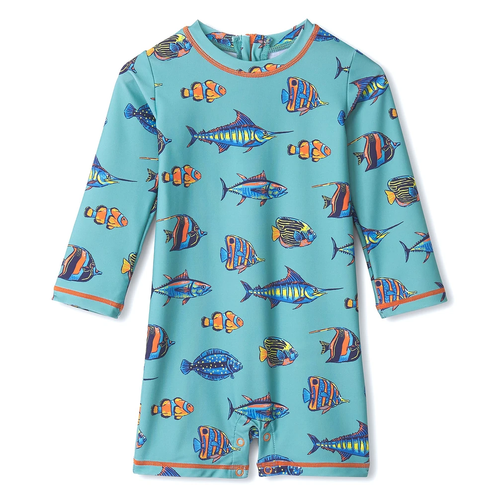 Maillot UV Poisson Tropical 3-24mois