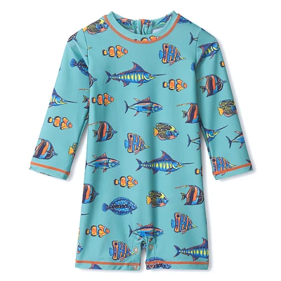 Maillot UV Poisson Tropical 3-24mois