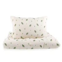 Quilted Comforter & Pillowcase - Muslin Fern