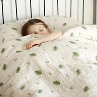 Quilted Comforter & Pillowcase - Muslin Fern