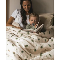 Quilted Comforter & Pillowcase - Muslin Fern