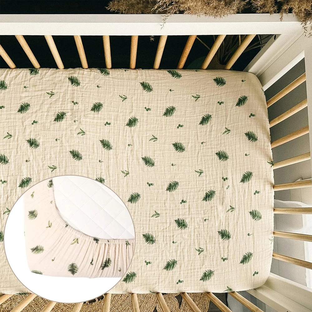 Baby Crib Fitted Sheet - Fern