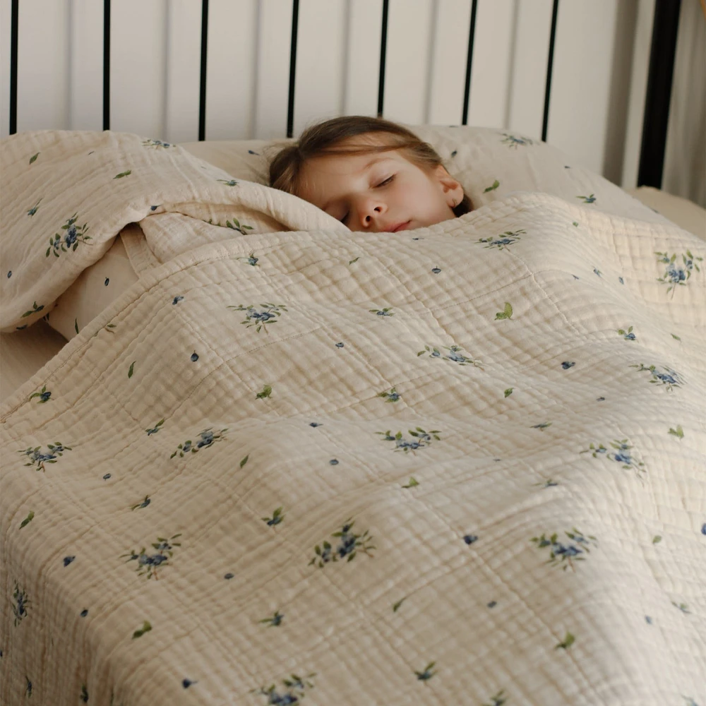 4-Layer Muslin Blanket - Blueberry