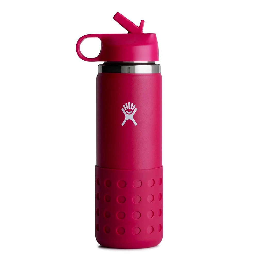 20oz Kids Wide Straw Bottle - Red