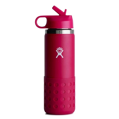 20oz Kids Wide Straw Bottle - Red