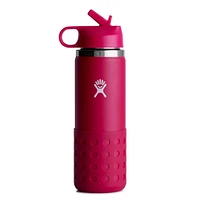 20oz Kids Wide Straw Bottle - Red