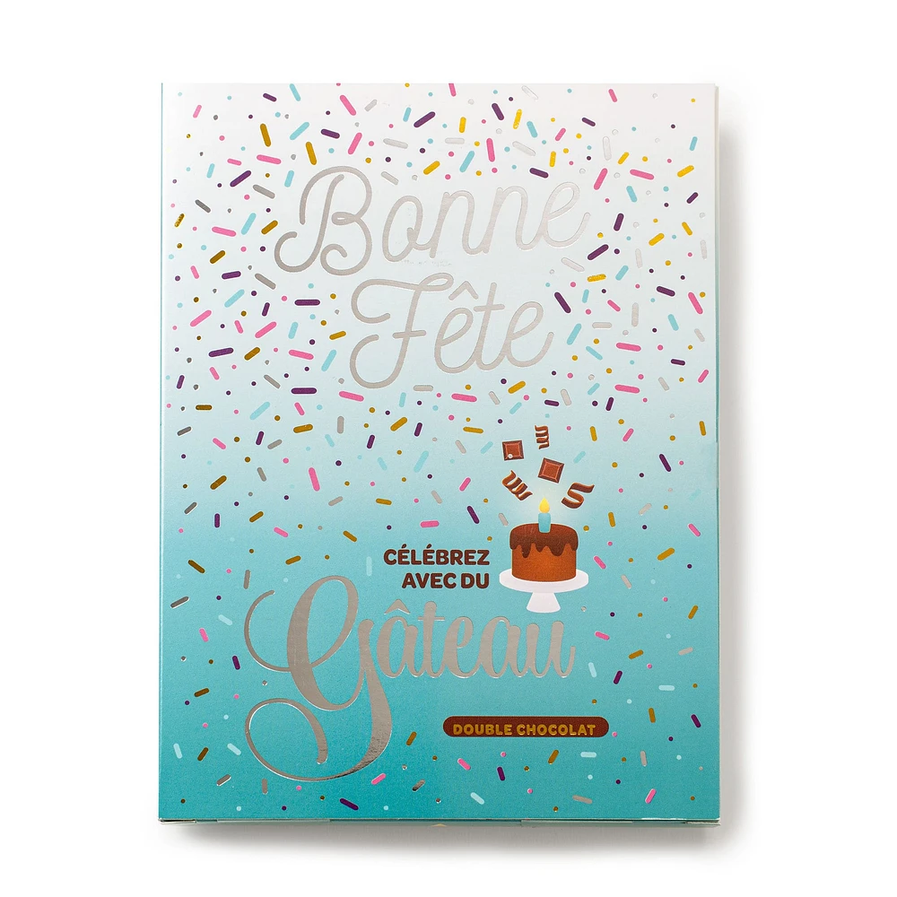 Wish Card + Instant Chocolate Cake - Bonne Fête
