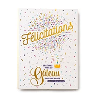 Carte de Souhaits + Gâteau Instantané Vanille - Félicitations