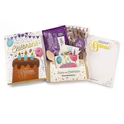 Carte de Souhaits + Gâteau Instantané Chocolat - Célébrons