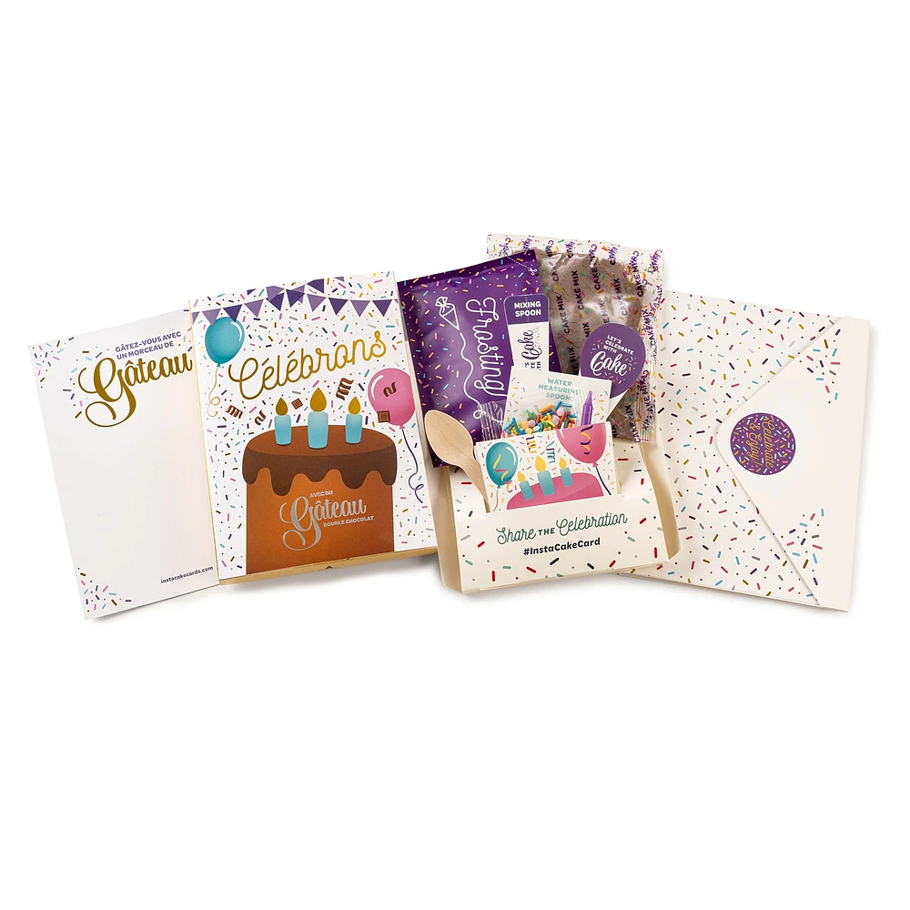 Carte de Souhaits + Gâteau Instantané Chocolat - Célébrons